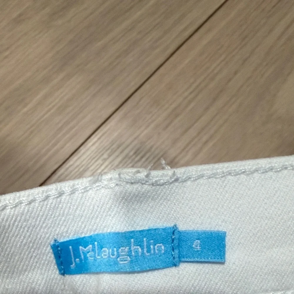 J. McLaughlin White Straight Jeans size 4 - Picture 7 of 9